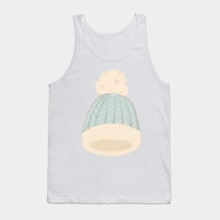 Fluffy Knit Winter Hat Tank Top